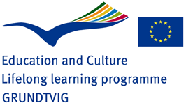 Grundtvig Logo mit EU Flagge und Text