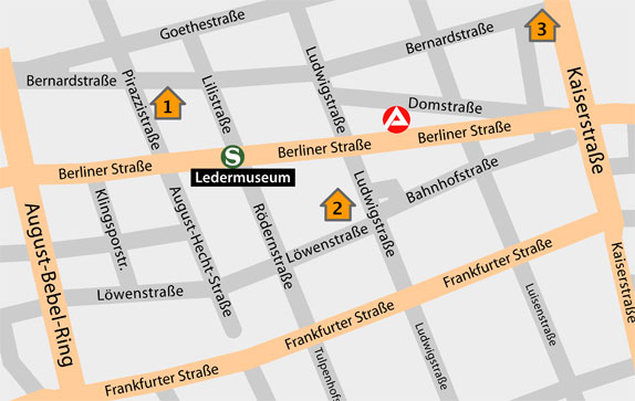 Lageplan der Büros und Räume in Offenbach