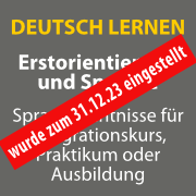 Deutsch lernen: Erstorientierung und Sprache